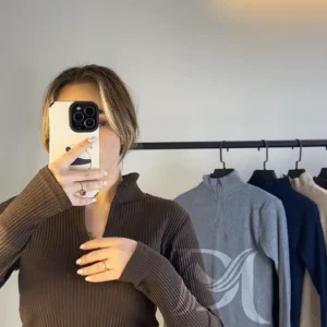 بلوز یقه هفت سانت زیپی