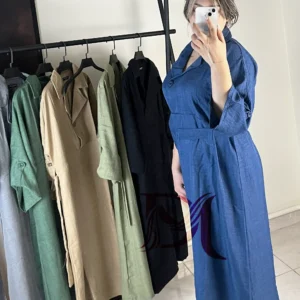 پیراهن کمردار کد 1057